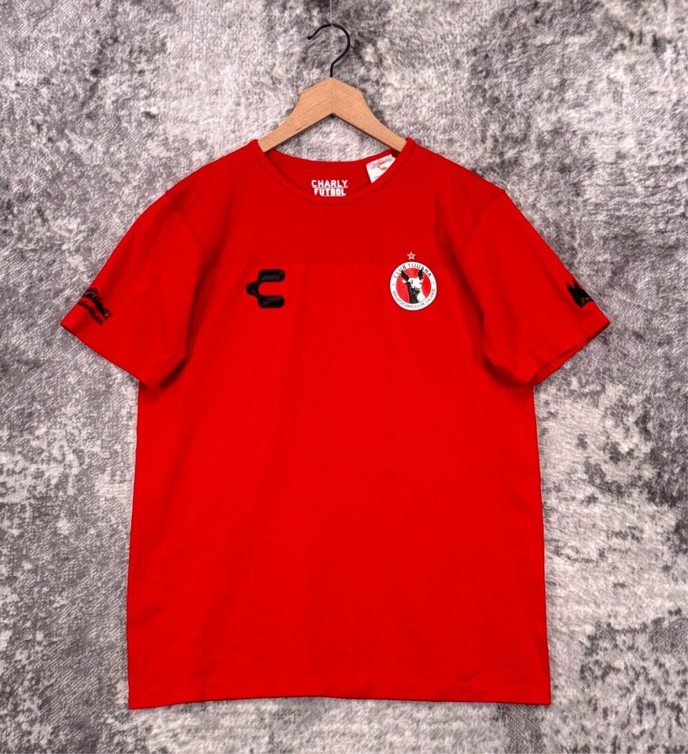 Charly Futbol Jersey Large Mens Club Tijuana Xoloitzcuintles Red Short Sleeve